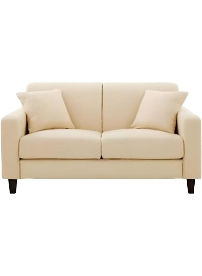 Generic UAE Homes Contemporary Square Arm Sofa with Slipcover, for Living Rooms and Apartments (Off White) 