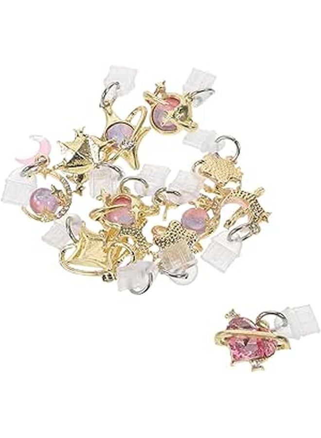 12 Pcs Star Heart Moon Dust Plugs Type C Charging Port Protectors Mobile Phone - Image 1