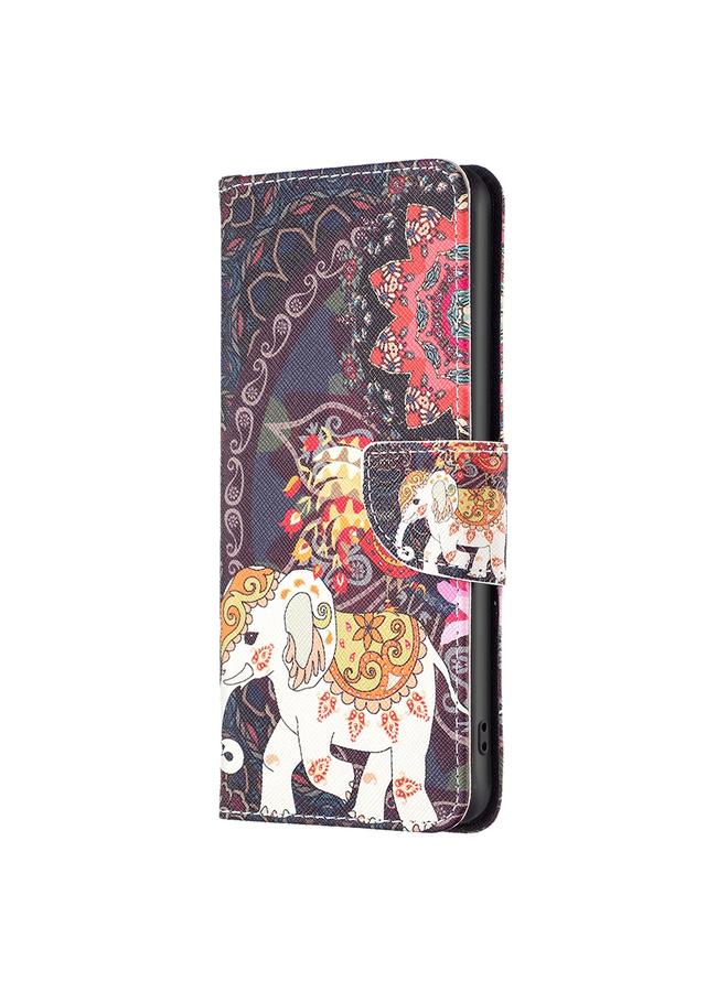 S-TOP Case For iPhone 16 Pro Colored Drawing Pattern Flip Leather Phone Case - Image 3