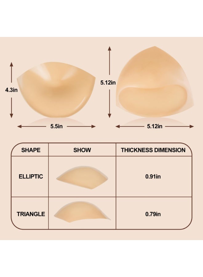Double Sided Sticky Bra Inserts, Invisible Lift Self Adhesive Boob Pads Push Up Breast Pads Reusable Washable - Image 2