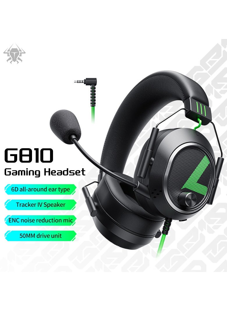 Plextone The Plextone G810 gaming headset features a 3.5mm AUX jack, allowing you to connect to any audio device. Its ergonomic design ensures superior comfort during use, fits all sizes, and provides ideal support for your head. Black color.  - Image 2