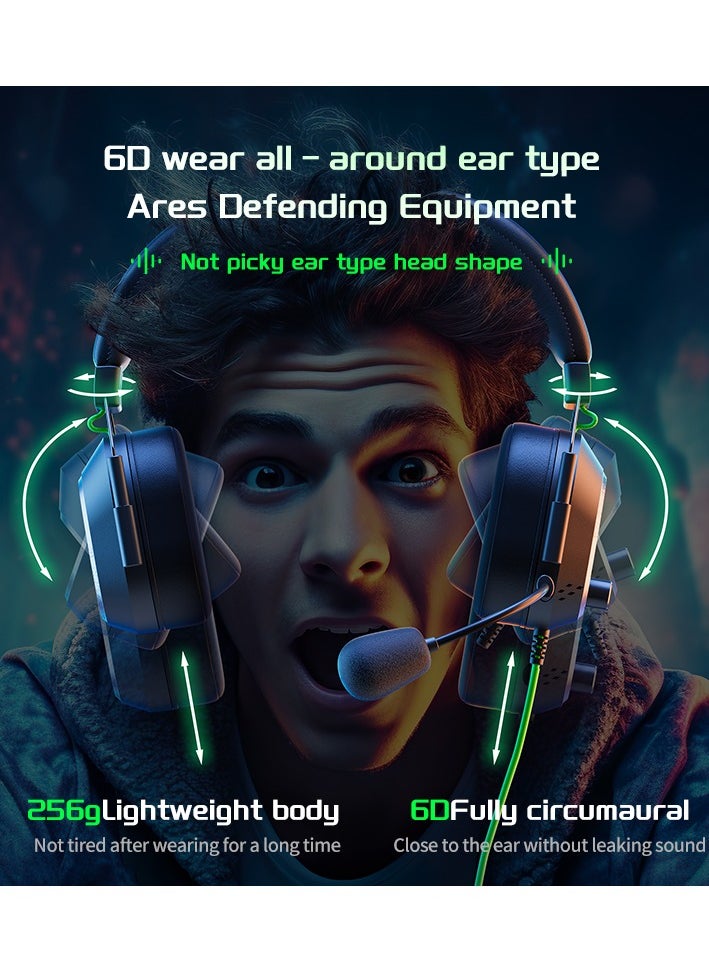 Plextone The Plextone G810 gaming headset features a 3.5mm AUX jack, allowing you to connect to any audio device. Its ergonomic design ensures superior comfort during use, fits all sizes, and provides ideal support for your head. Black color.  - Image 3