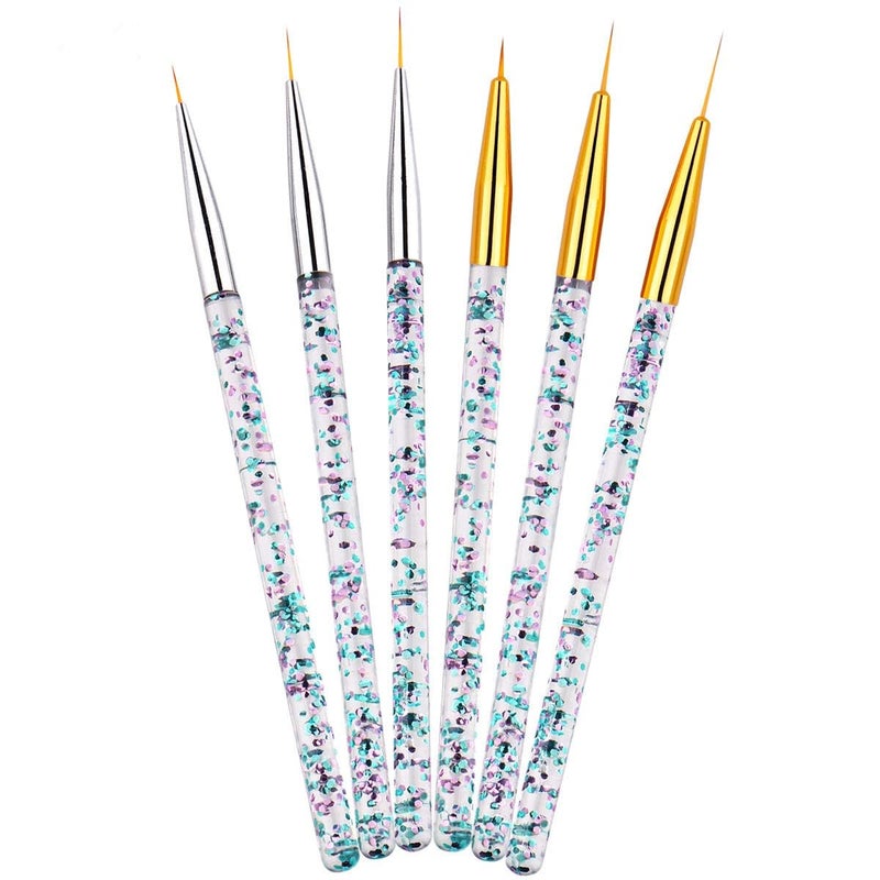 NAILWIND 3 PCS Nail Art Liner Brushes, UV Gel Painting Acrylic Nail Design Nylon Brush, Nail Painting Drawing Pens (7/9/11mm) - Image 1