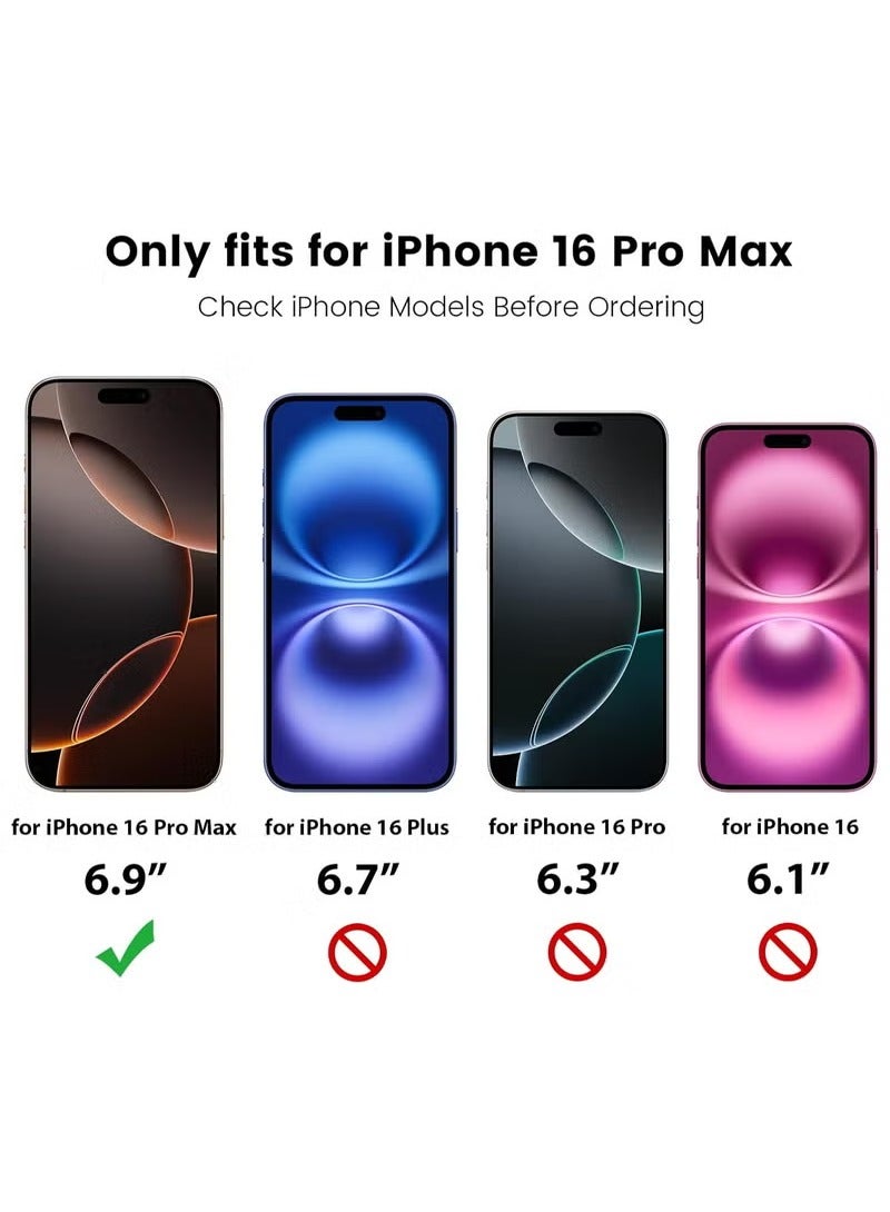 MIGOFAST Leather Card Holder Case Compatible with iPhone 16 Pro Max 6.9 inch Shockproof Leather Back Card Storage Plus Phone Stand - Image 2