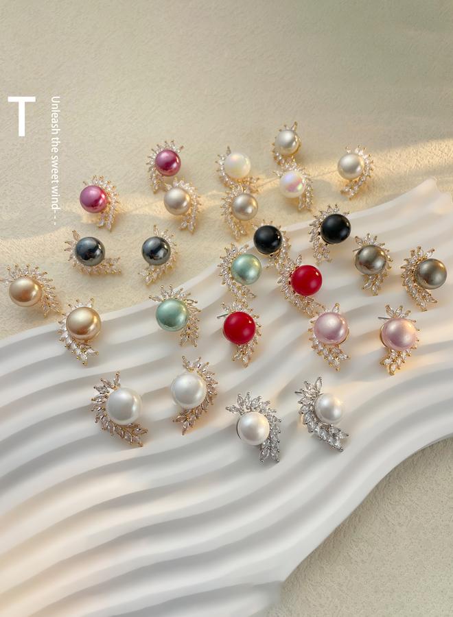 Take Two Faux Pearl Stud Earrings - Image 2