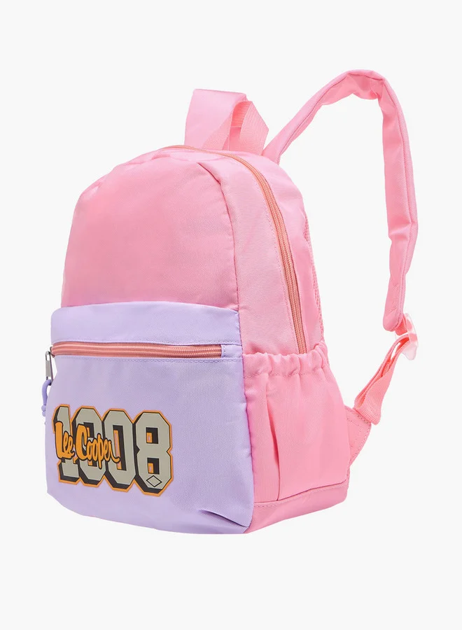 لي كوبر حقيبة ظهر مدرسية مطبوعة بأشرطة مبطنة - 12x24x34 سم