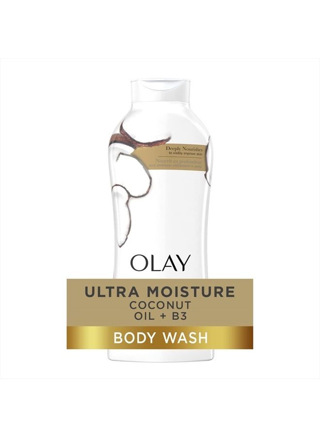 Olay Ultra Moisture Coconut Oasis Body Wash, for Smooth and Healthy Looking Skin, 22 Fl Oz (Pack of 4) - Image 5