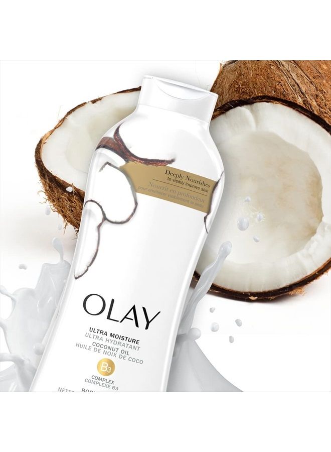 Olay Ultra Moisture Coconut Oasis Body Wash, for Smooth and Healthy Looking Skin, 22 Fl Oz (Pack of 4) - Image 2