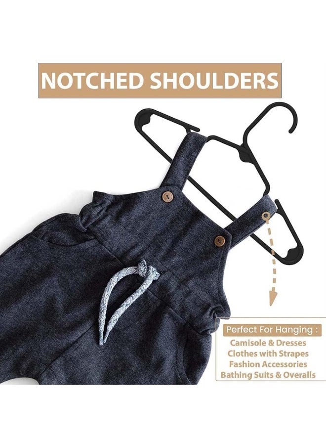 HOUSE DAY - HOUSE DAY 20 Pack Black Kids Hangers Premium Baby Hangers for Closet Slim Plastic Hangers Cute Infant Hangers, Durable Kids Clothes Hanger, Toddler Hangers, Childrens Hangers Baby Hangers - Image 1