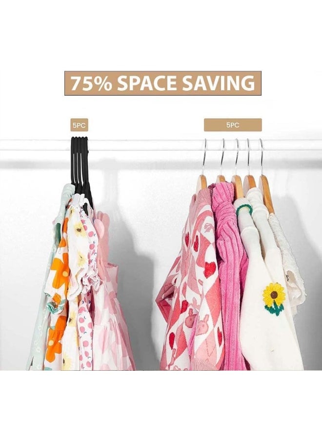 HOUSE DAY - HOUSE DAY 20 Pack Black Kids Hangers Premium Baby Hangers for Closet Slim Plastic Hangers Cute Infant Hangers, Durable Kids Clothes Hanger, Toddler Hangers, Childrens Hangers Baby Hangers - Image 1
