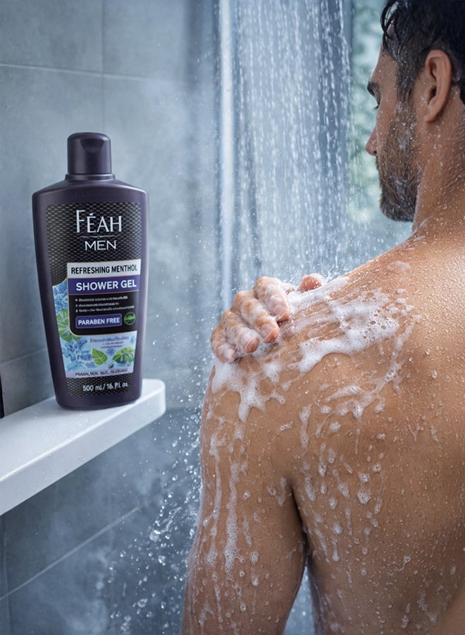 FEAH Refreshing Menthol Shower Gel 500ML - Cooling & Refreshing Body Wash - Image 4