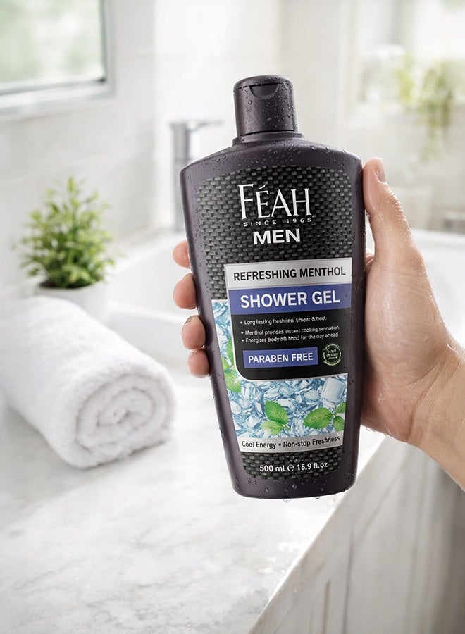 FEAH Refreshing Menthol Shower Gel 500ML - Cooling & Refreshing Body Wash - Image 3