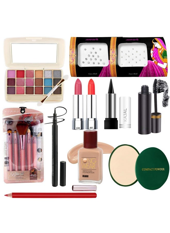 G4U - Makeup Kit For Women & Girls With Eyeshadow | Foundation | Lipsticks | Compact | Mascara And More Beauty Products (Raksha Bandhan Gift Set) 38-61 - Image 1