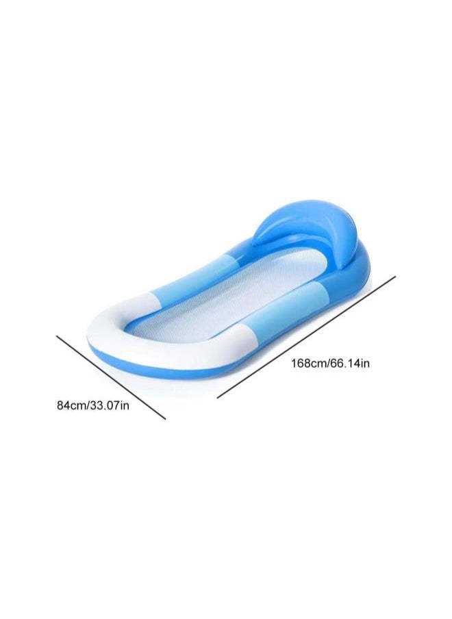 Generic - Floating Hammock with mesh,Inflatable Pool Float Water Lounge Floating Row,Comfortable Inflatable Swimming Pools Lounger, Water Hammock Lounge,66 x 33 inch - Image 1