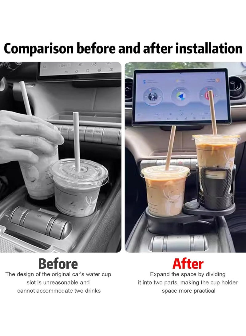 Rotatable Dual Car Cup Holder – Black - Image 2