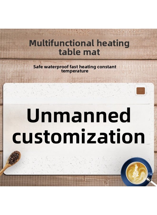 Heating Mouse Pad Desktop Heating Hand-warming Desk Pad Office Desktop Computer Keyboard Pad Manufacturers A Generation Of Hair-Color:330*800mm-Pattern:Pure White - Image 2