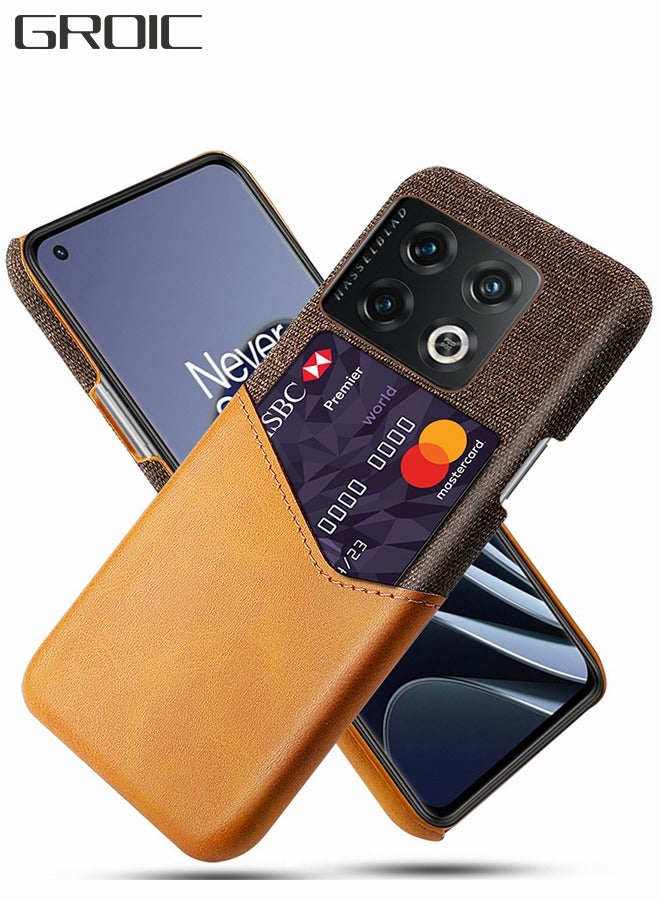 GROIC Case Compatible for OnePlus 10 Pro 6.7 Inches Slim Card Phone Case, Protection Cover with Leather Card Holder Slot Design - Image 1