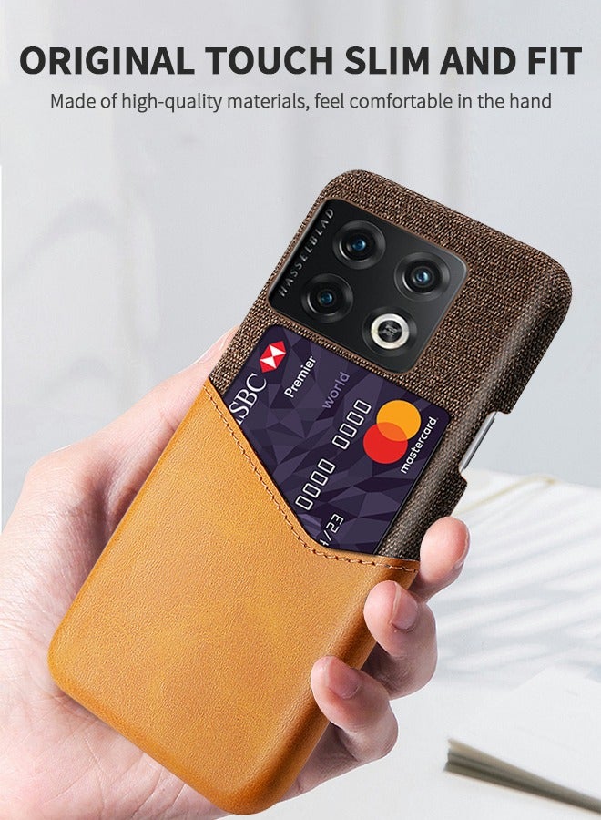 GROIC Case Compatible for OnePlus 10 Pro 6.7 Inches Slim Card Phone Case, Protection Cover with Leather Card Holder Slot Design - Image 2