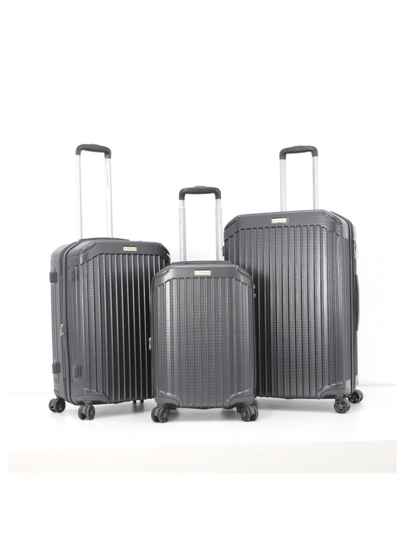 GIORDANO Hardshell Luggage Spinner Trolley Bag 3 Pieces Set,Grey (S-20",M-24",L-28")  - Image 1