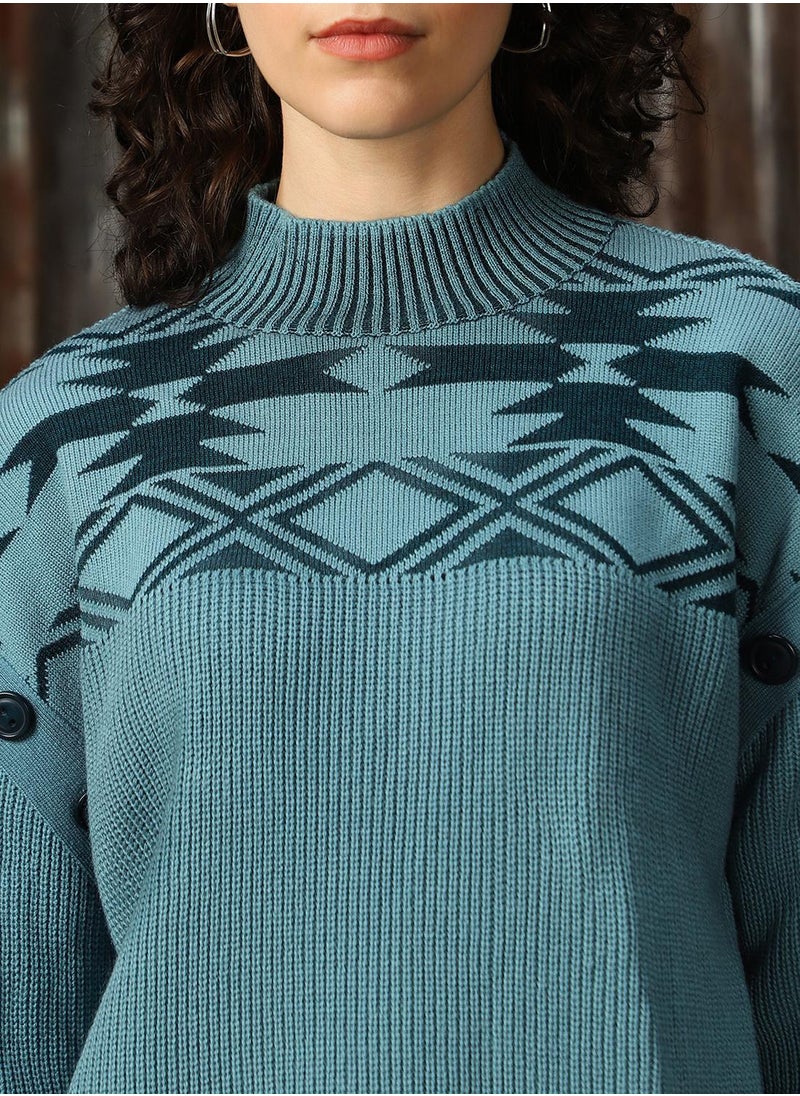 Women Arctic With Dark Teal Sweaters - pzsku/Z8CFF8F69B1A9B893DCEFZ/45/_/1733511154/9c93b954-5fbf-4de8-8a21-765ce62abcb8