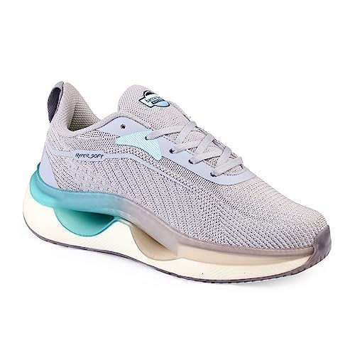 Bacca Bucci Men Hypersoft Series With Ultra-Rebounce Outsole And Iconic Breathable Engineered Knit Upper For Daily Sports, Walking And Running Shoes- Grey, Size Uk6 - Image 2