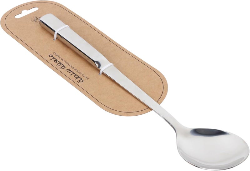B&D Premium Stainless Steel Salad Spoon with Hollow Handle - Modern Design Serving Utensil - Image 2