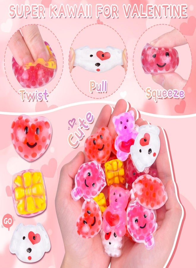 LeeHUR Valentine Day Mochi Squishy Toys for Kids Valentine Party Favors Goodie Bags Fillers Stuffers Squishies Valentine Treats Bags Gifts Squishy Fidget Toys Stress Relief Squeeze Toys Prizes for Kids - Image 2