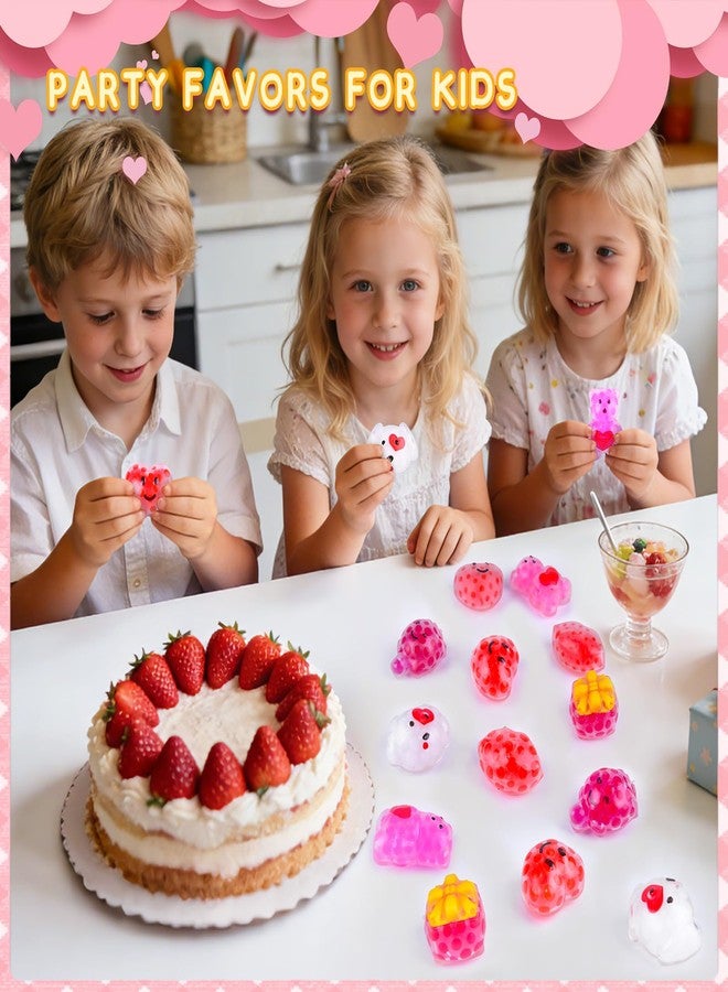 LeeHUR Valentine Day Mochi Squishy Toys for Kids Valentine Party Favors Goodie Bags Fillers Stuffers Squishies Valentine Treats Bags Gifts Squishy Fidget Toys Stress Relief Squeeze Toys Prizes for Kids - Image 3