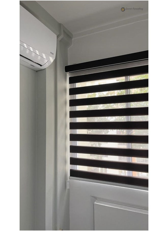 Black Zebra Blinds 125W x 125H cm