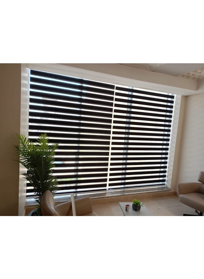 Black Zebra Blinds 125W x 125H cm