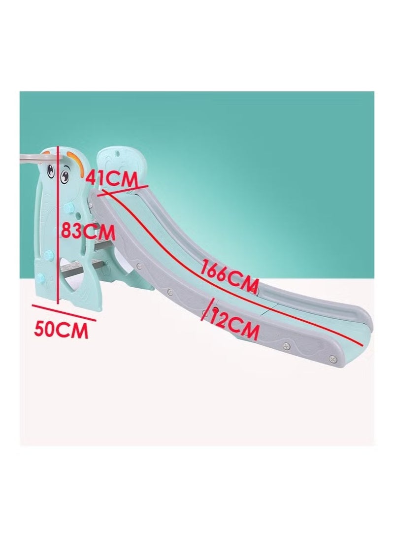 فول جوي زحليقه اطفال 2 في 1 شريحة مع طوق كرة السلة ، زحليقه للأطفال الصغار الأولاد والبنات المتسلقين، ألعاب داخلية وخارجية - Image 4