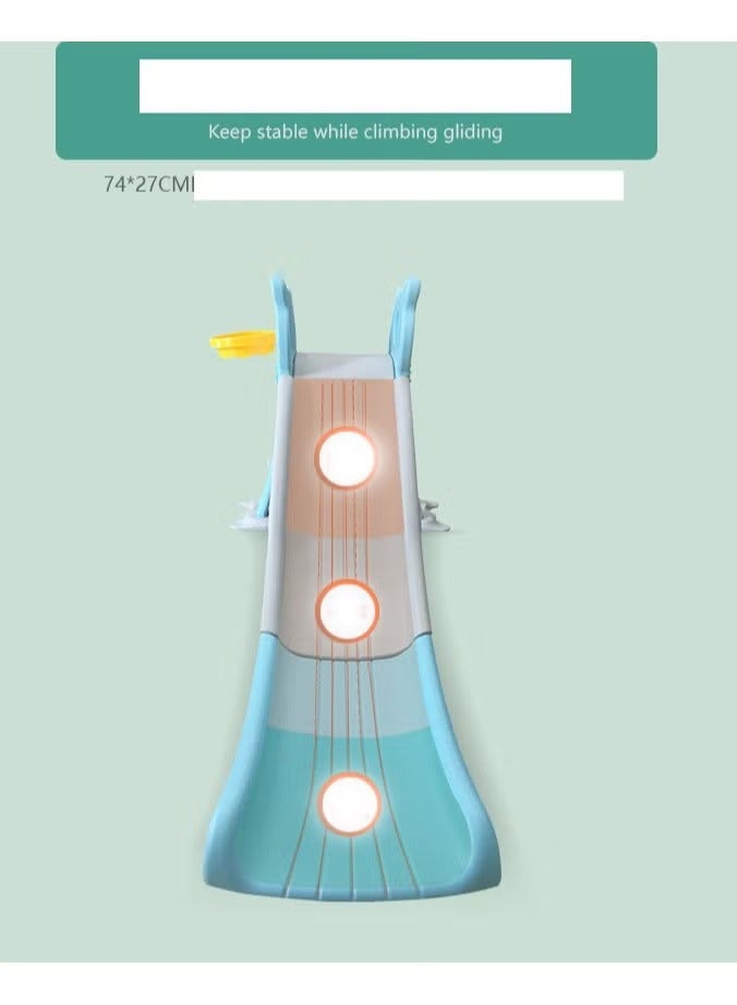فول جوي زحليقه اطفال 2 في 1 شريحة مع طوق كرة السلة ، زحليقه للأطفال الصغار الأولاد والبنات المتسلقين، ألعاب داخلية وخارجية - Image 5