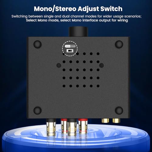 AIYIMA A07 MAX 2 Channel Stereo Amplifier Home Audio 300W*2 TPA3255 Class D Power Amp/Bridgeable Mono Amplifier 600 Watt with 3.5mm Line Output for Passive Bookshelf Speakers+DC36V 6A Power Adapter - Image 4