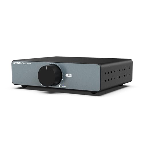 AIYIMA A07 MAX 2 Channel Stereo Amplifier Home Audio 300W*2 TPA3255 Class D Power Amp/Bridgeable Mono Amplifier 600 Watt with 3.5mm Line Output for Passive Bookshelf Speakers+DC36V 6A Power Adapter - Image 1