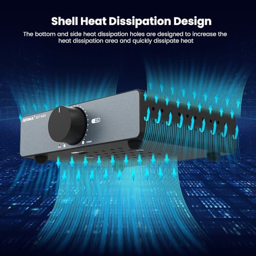 AIYIMA A07 MAX 2 Channel Stereo Amplifier Home Audio 300W*2 TPA3255 Class D Power Amp/Bridgeable Mono Amplifier 600 Watt with 3.5mm Line Output for Passive Bookshelf Speakers+DC36V 6A Power Adapter - Image 3