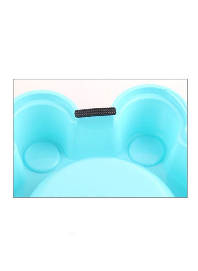 NIBEMINENT Double Diner Feeding Bowl Blue/Silver 27 x 4centimeter  - Image 4