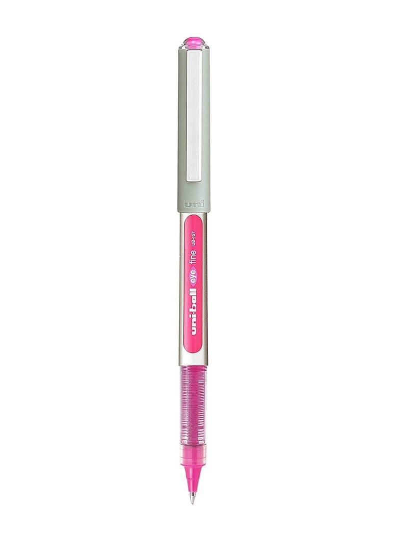 Uniball قلم حبر جاف Eye Fine مكون من قطعة واحدة برأس 0.7 مم وحبر وردي  - Image 1