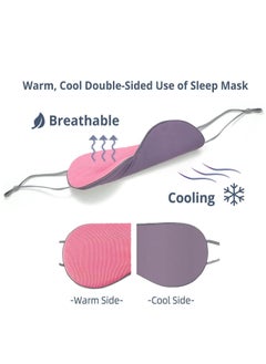 SYOSI Sleeping Mask 2 Pack Warm Cool Double Sided Use of Sleep Mask Super Soft Blindfold with Adjustable Strap Block out Light Comfort Sleep Eye Mask for Travel Meditation Nap  - Image 2