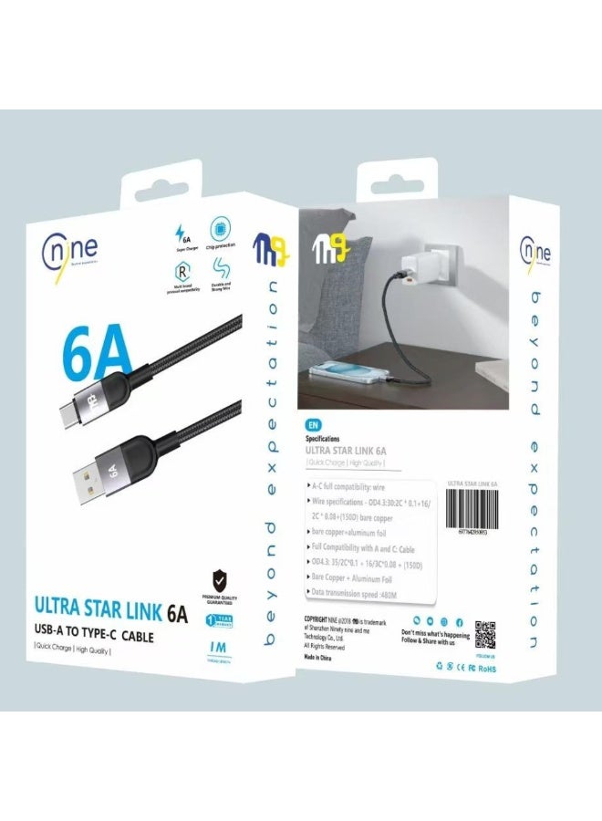 Nine Nine Ultra Star Link 6a usb-a To type-c Cable Z8CFFF2E60BBC90BA02BAZ