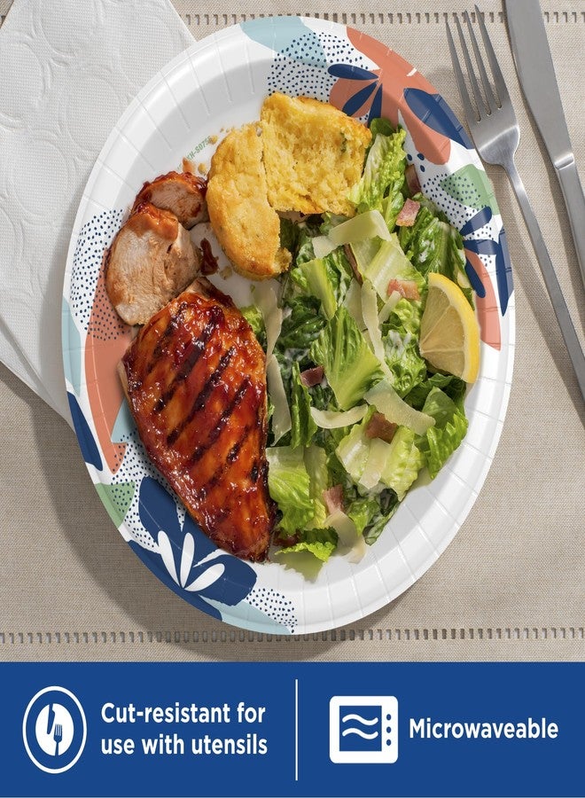 Dixie Large Paper Plates, 10 Inch, 54 Count, 2X Stronger*, Microwave-Safe, Soak-Proof, Cut Resistant, Disposable Plates For Everyday Breakfast, Lunch, & Dinner Meals - Image 5