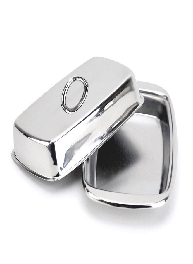 Cuisinox Stainless Steel Butter Dish with Lid, 4" x 7.5" - Image 3