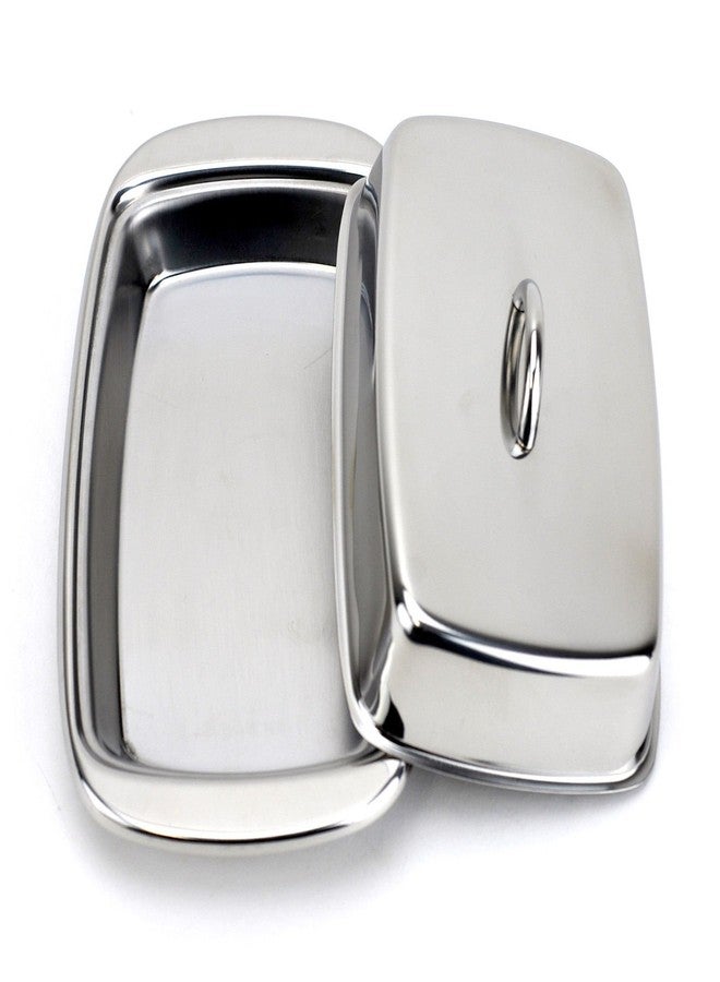 Cuisinox Stainless Steel Butter Dish with Lid, 4" x 7.5" - Image 4
