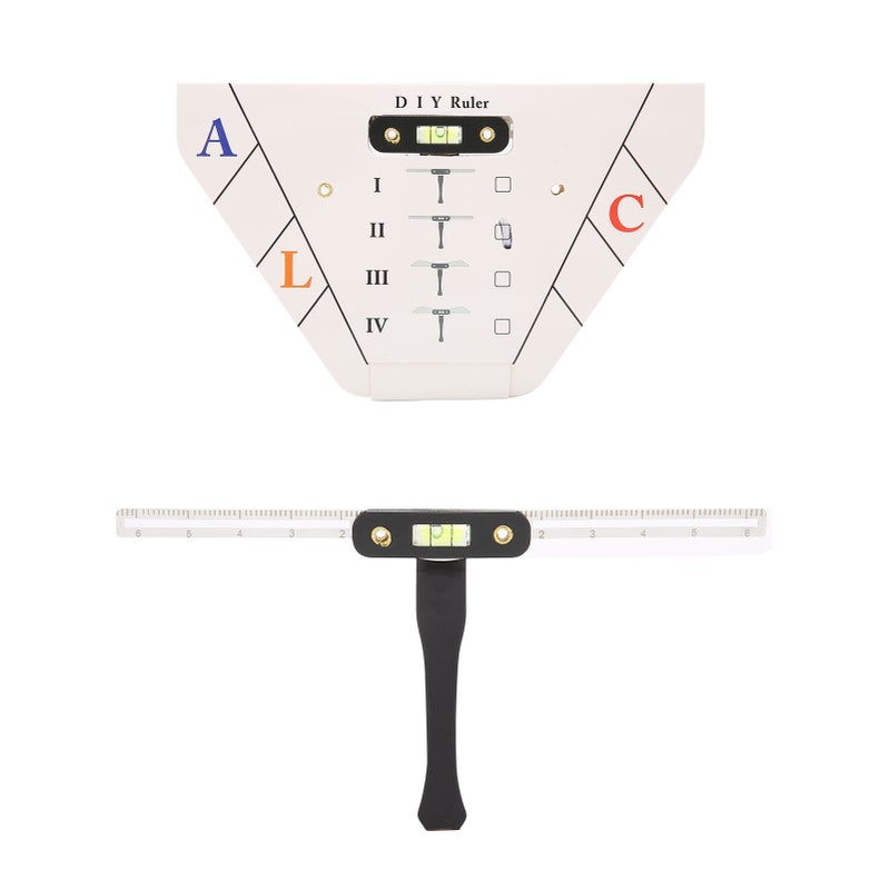 Eyebrow Tattoo Shaper Stencil Stainless Steel SemiPermanent Eyebrow Makeup Template Ruler(#Ⅱ ) - Image 4
