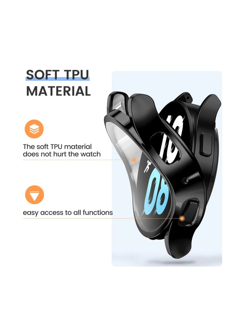 TWEGGON Samsung Watch 5 40mm Case Soft TPU Screen Protective Case for Samsung Watch 5 40mm Black Black  - Image 4