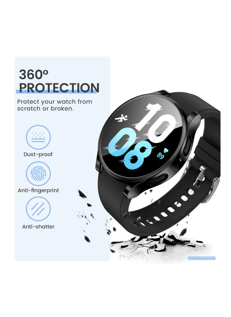 TWEGGON Samsung Watch 5 40mm Case Soft TPU Screen Protective Case for Samsung Watch 5 40mm Black Black  - Image 2