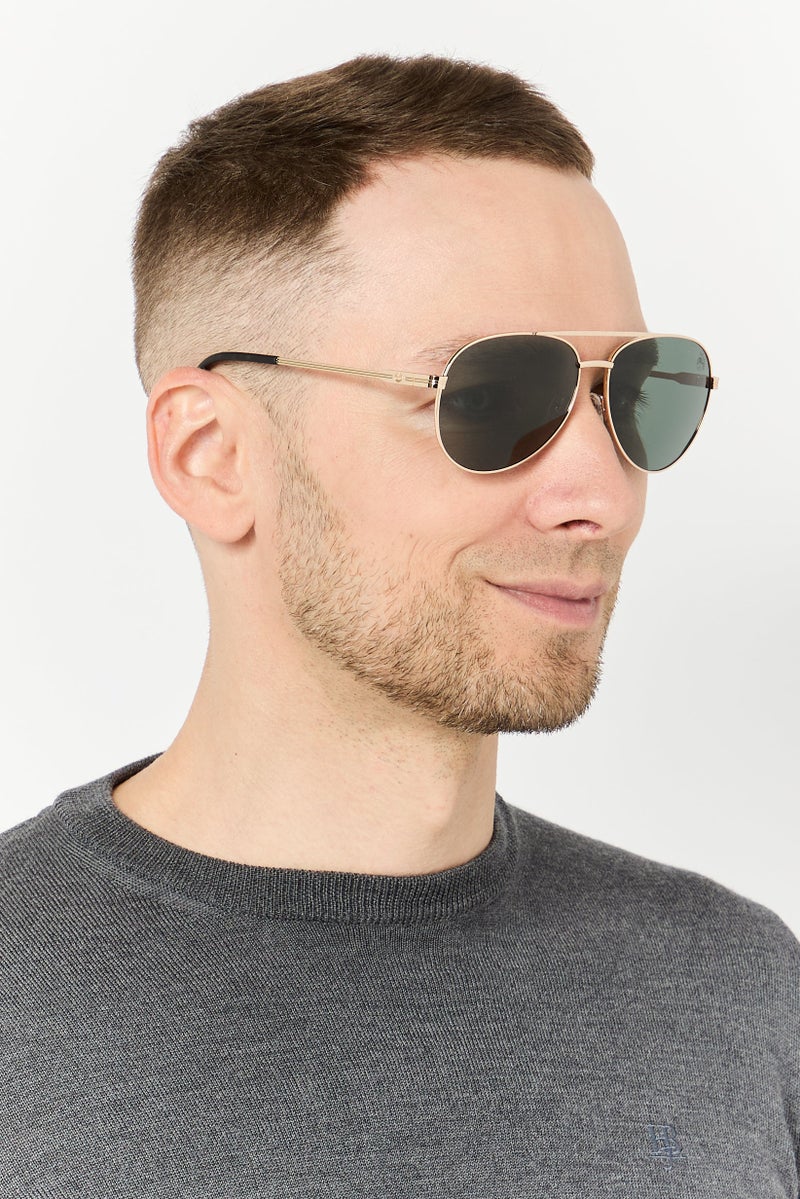 Timberland Men TB00026 Aviator Sunglasses, Gold - Image 2