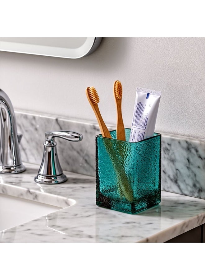DANUBE HOME كوب زجاجي فيلورا 7.5 × 7.5 × 10.2 سم تركواز - Image 3