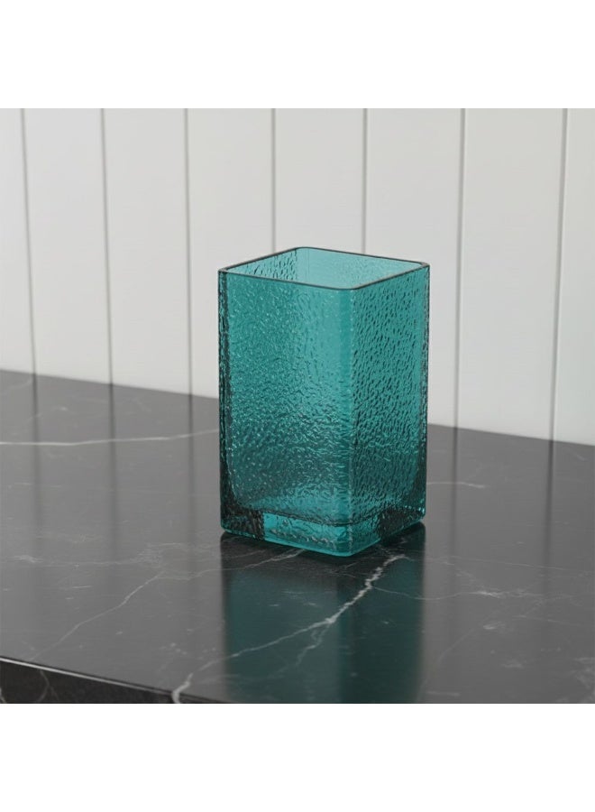 DANUBE HOME كوب زجاجي فيلورا 7.5 × 7.5 × 10.2 سم تركواز - Image 1