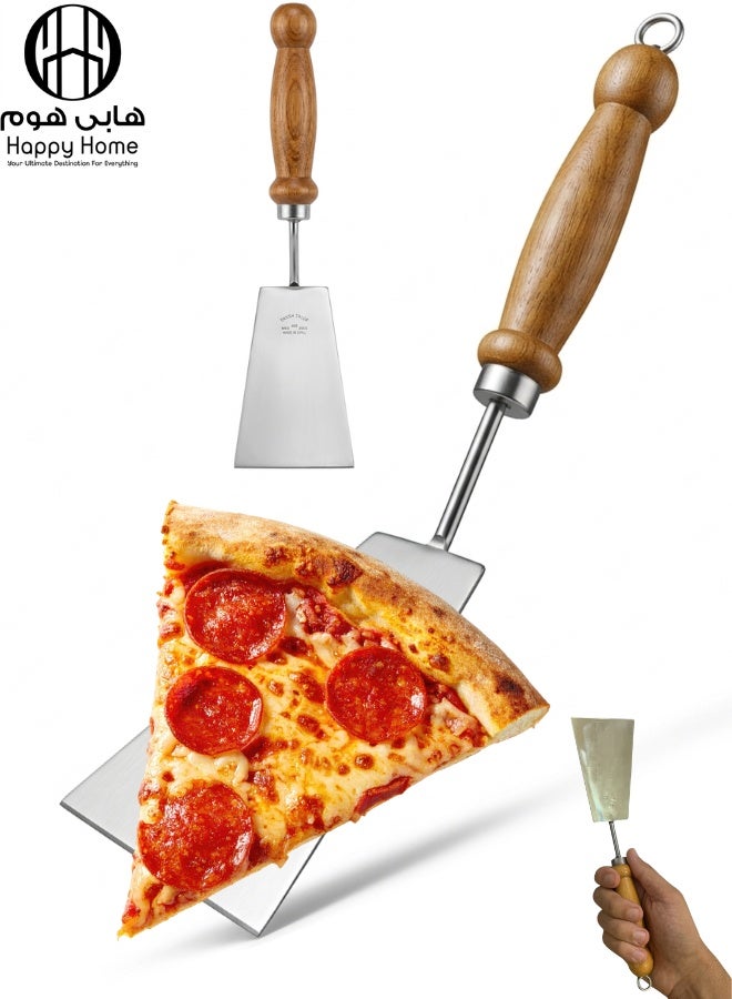 Happy Home Professional Pastry & Dessert Spatula with Ergonomic Wooden Handle and High-Grade Stainless Steel Blade, Heat-Resistant Cake and Chocolate Spreader, Icing and Ganache Smoother, Multi-Purpose Baking Tool for Lifting Cookies, Tarts, Brownies, Pastries, and Confections, Essential Tool for Professional Chefs and Home Bakers, Non-Slip Grip with Hanging Ring for Easy Storage - Image 1