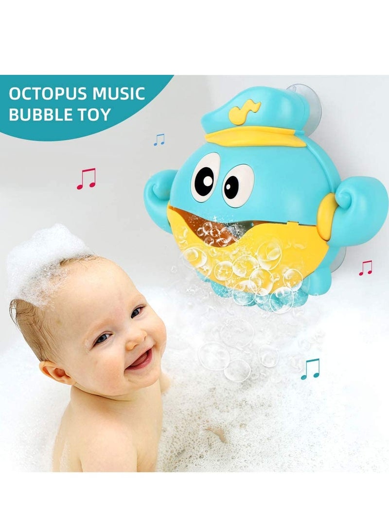 Barakah Baby Bath Toys Bubble Machine, 1000+ Bubbles Per Minute with Nursery Rhymes, Automatic Octopus Bubble Maker Bath Toys for the Bathtub for Toddlers Babies Boys Girls - Image 2